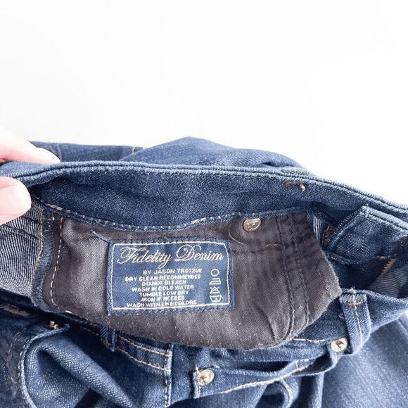 Fidelity Denim Womens Japan Rose Viper Rinse Bootcut Denim Jeans Blue Size 28 - Picture 7 of 11
